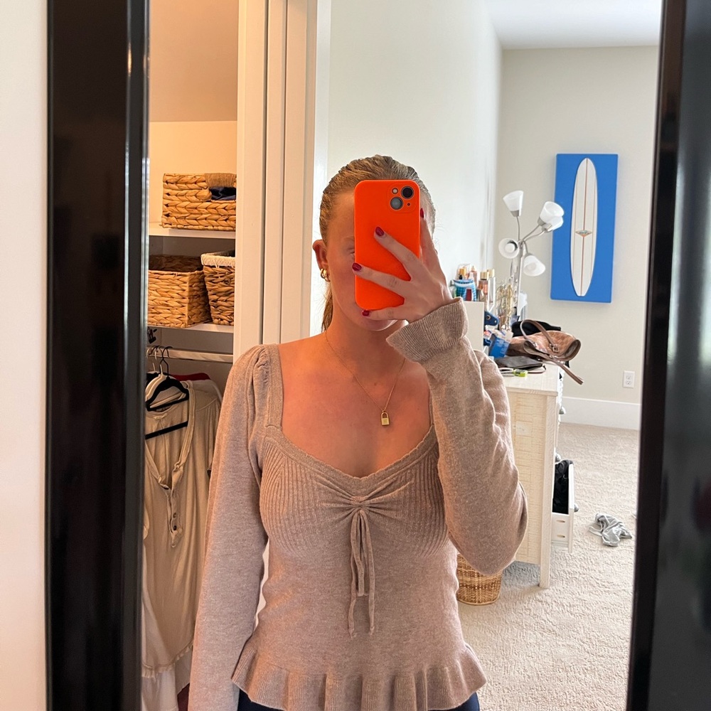 Square neck flare top